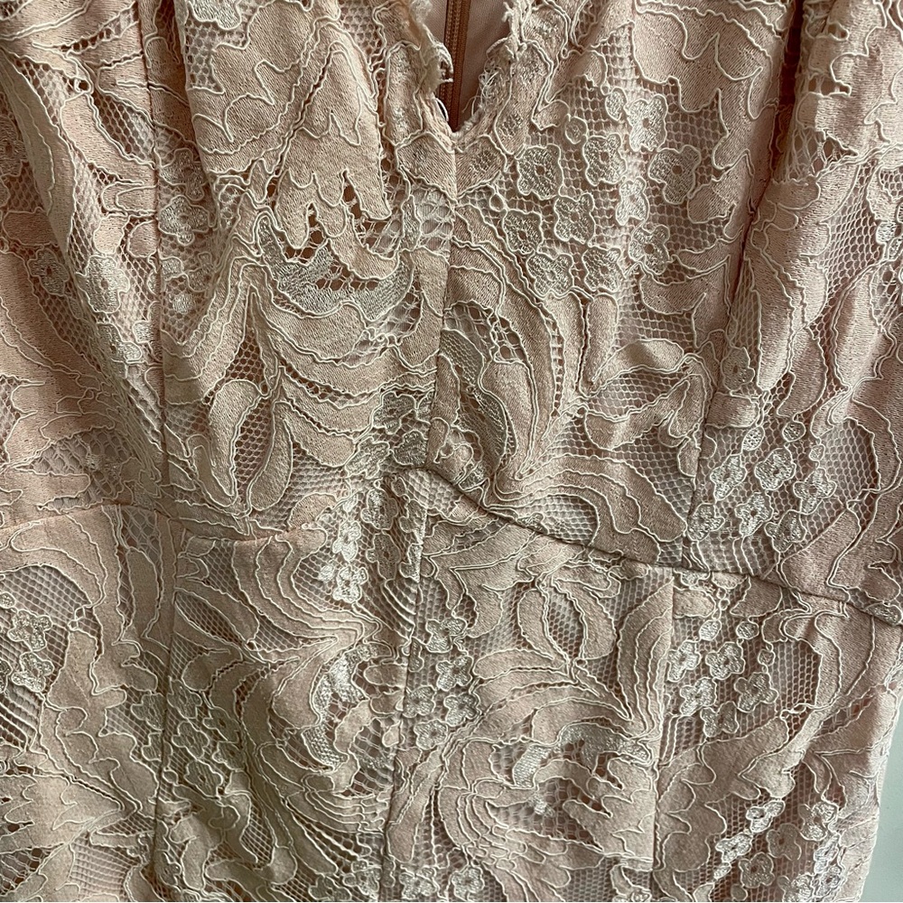 Pink Lily Boutique Pink Lace Dress NWT Size L - Picture 3 of 3